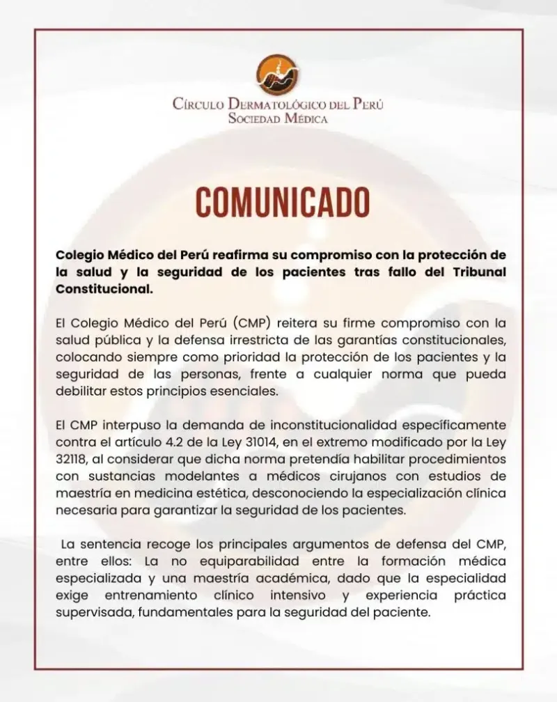 Cpm Reafirma Su Compromiso con la Protección de la Salud y la Seguridad de los Pacientes tras Fallo del Tribunal Constitucional